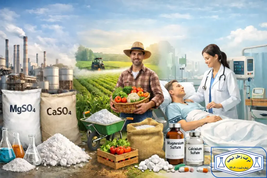 کاربرد صنعتی سولفات منیزیم و سولفات کلسیم در صنعت، کشاورزی و پزشکی