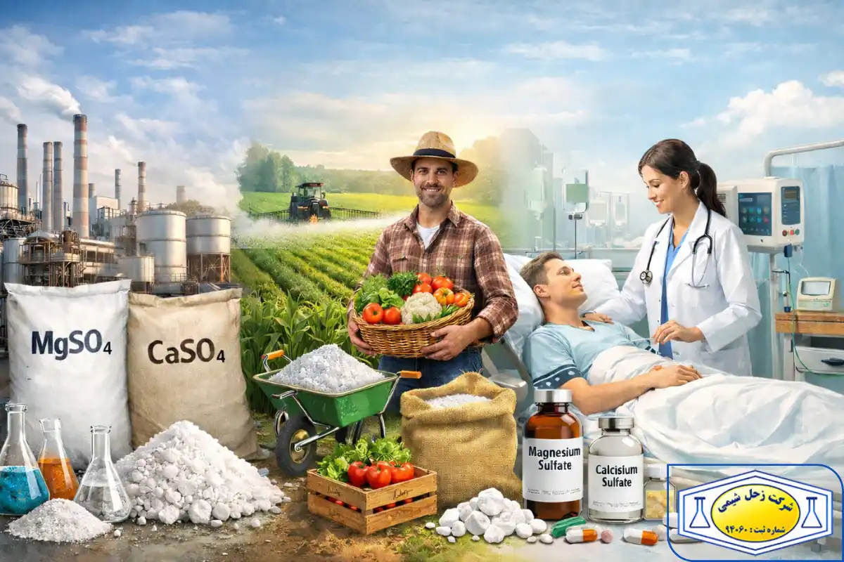 کاربرد صنعتی سولفات منیزیم و سولفات کلسیم در صنعت، کشاورزی و پزشکی
