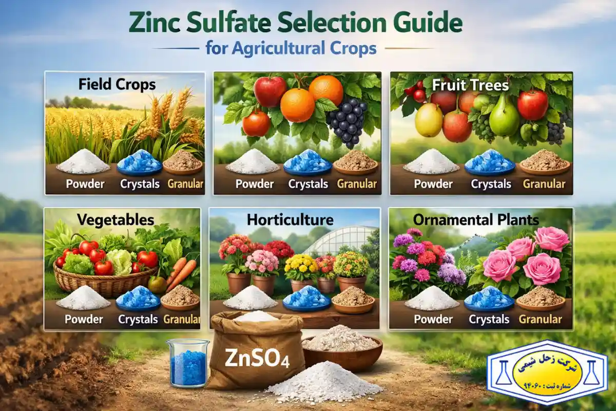 سولفات روی مناسب برای محصولات کشاورزی مختلف